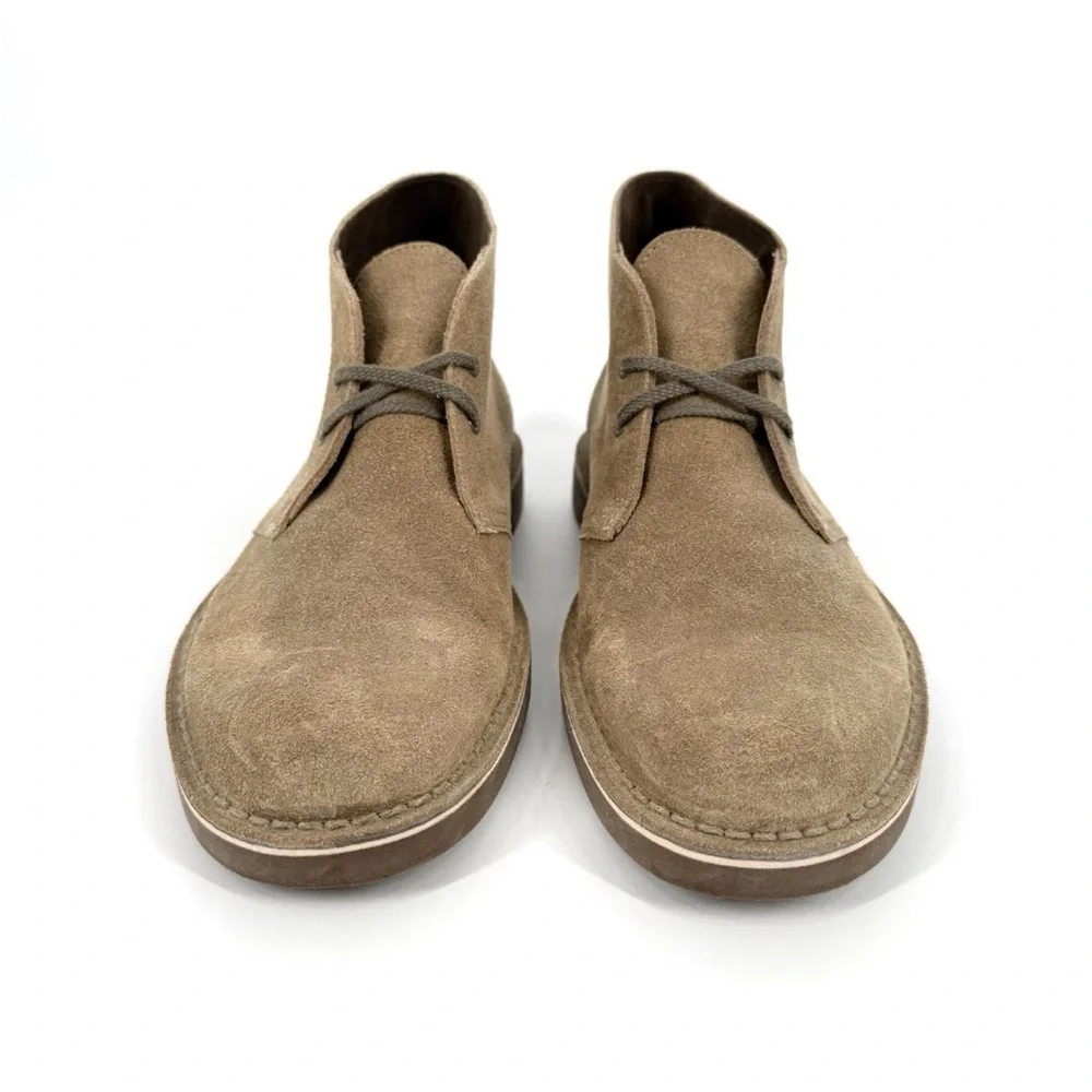 Clarks Chukka Boots Mens Size 10 Light Brown Leather Rugged Urban Classic